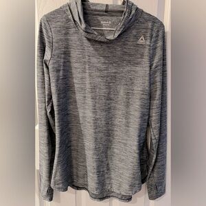 Reebok Active Long Sleeve Hooded Shirt - Medium Heather Gray